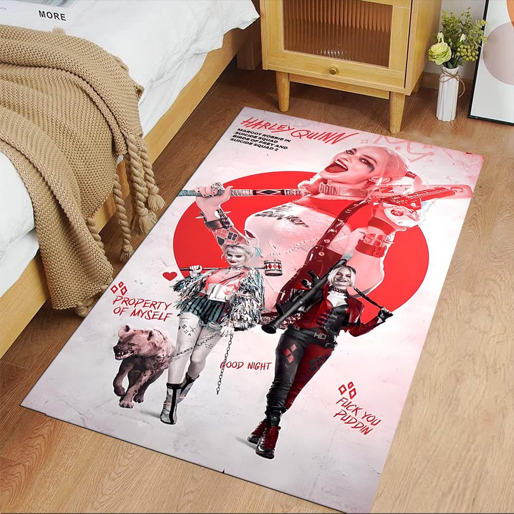 Harley Quinn's Chaos Carpet Suitable for Study room Hallway Dining Room Entryway Anti-slip Rug Office home decor Wedding Party Gift