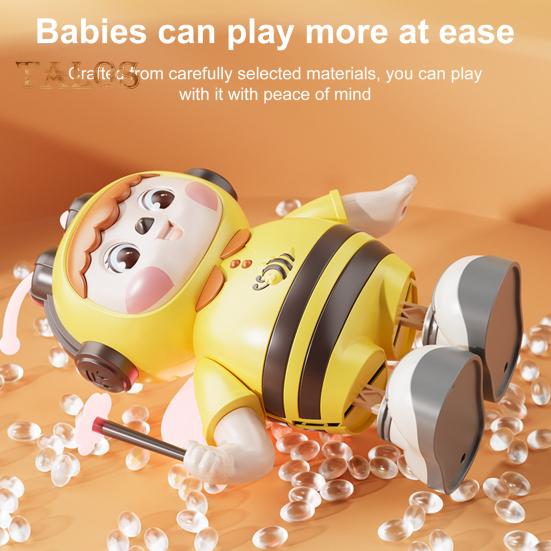 Electric Singing Dancing Bee Toy with LED Light Music Kids Walking Bee Toy Toddlers Boys Girls Interactive Educational Animal Musical Toy