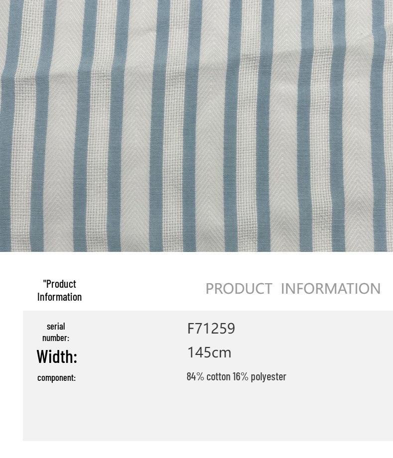 Trendy Spot-Dyed Jacquard Cotton Stripe Fabric for Spring/Summer Shirt Dress Skirt