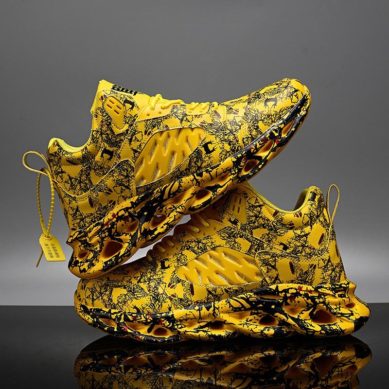 Shoes High-top Graffiti Men Shoes Casual Sneakers High Quality Sports Running Shoes Lightweight Comfortable Gym Sneakers