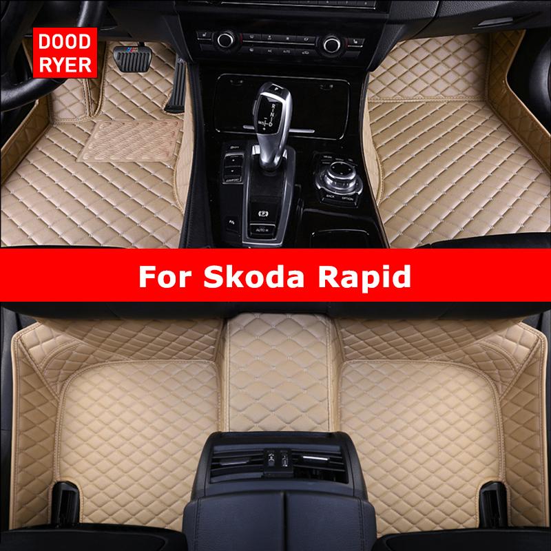 

DOODRYER Пользовательские автомобильные коврики для Skoda Rapid Auto Carpets Foot Coche Accessorie Rapid бежевый