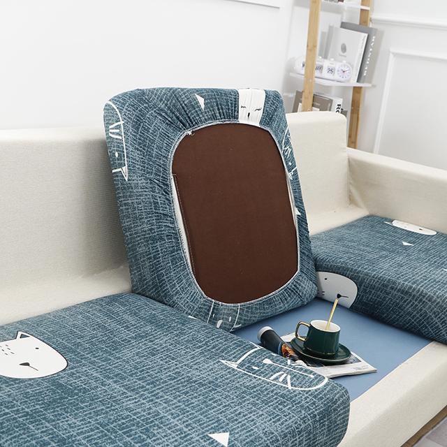 Leaves Stretchy Sofa Furniture Seat Cushion Cover Printed Sofa Cover Half Package Couch Stretch Slipcover Funiture Protector 1 /2 /3 /4 Seater