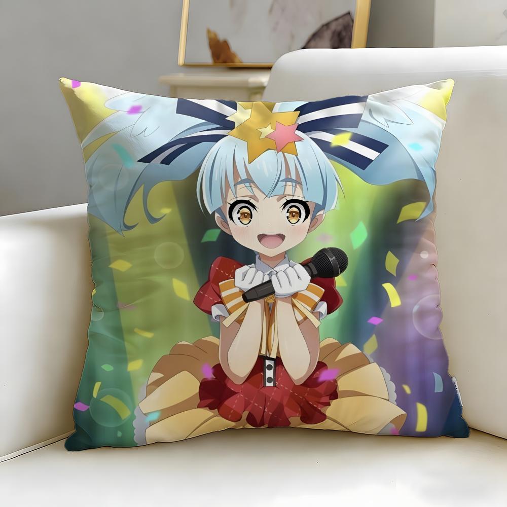 idol anime Zombie Land Saga Cushion Cover Soft  EasyWash Pillow Case  Versatile for Couch Bed Travel and Office