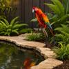Outdoor Garden Decoration Realistic Parrot Stake, 2D Acrylic Colorful Yard Art Decor with Stakes Waterproof Macaw for Flower Bed Lawn
