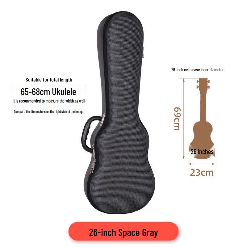 21", 23", 26" Reinforced Ukulele Case - Double Shoulder Backpack