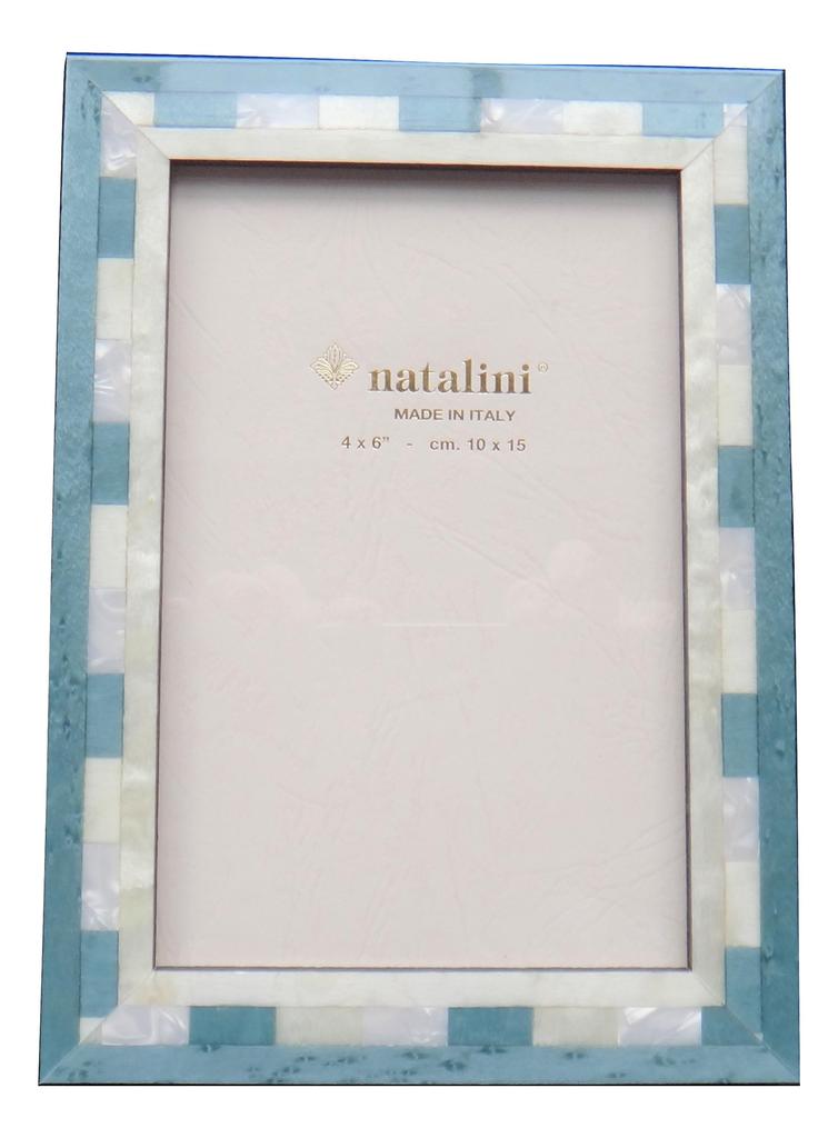 Natalini Shell Wooden Photo Frame Made In Italy 10 X 15cm Postcard Size Blue Small Q-H-20