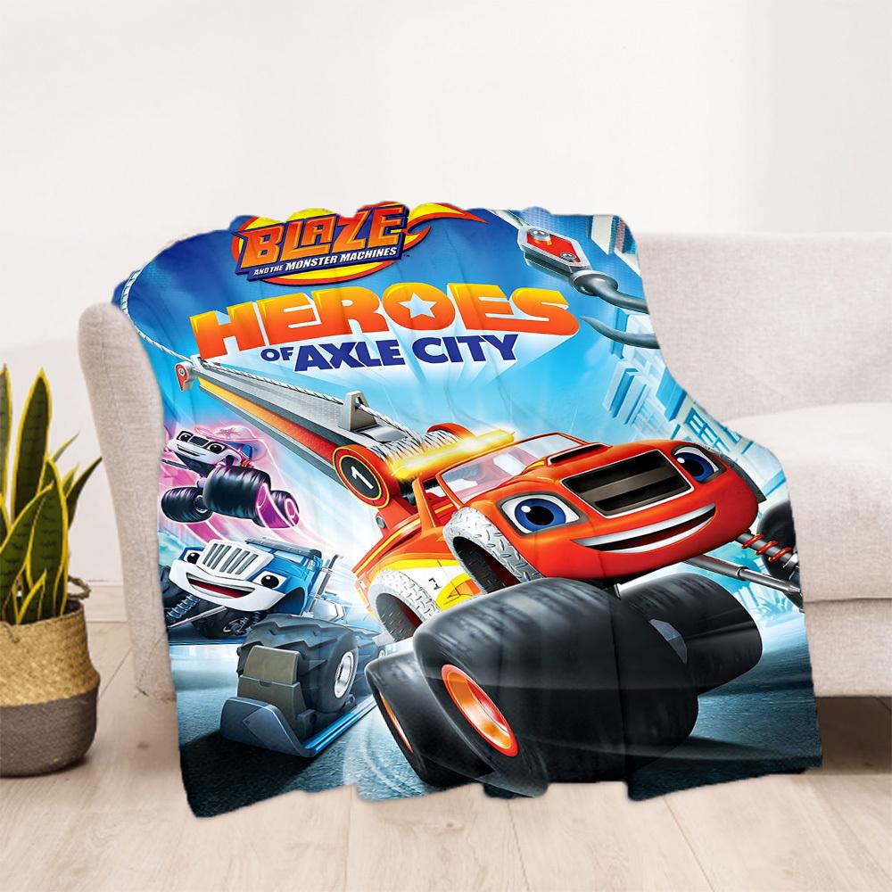 1pc Blaze AxleCity Outdoor Blanket Lightweight Flannel, Soft & Warm, All-Season Use for Sofa, Outdoor, Camping, Living Room029