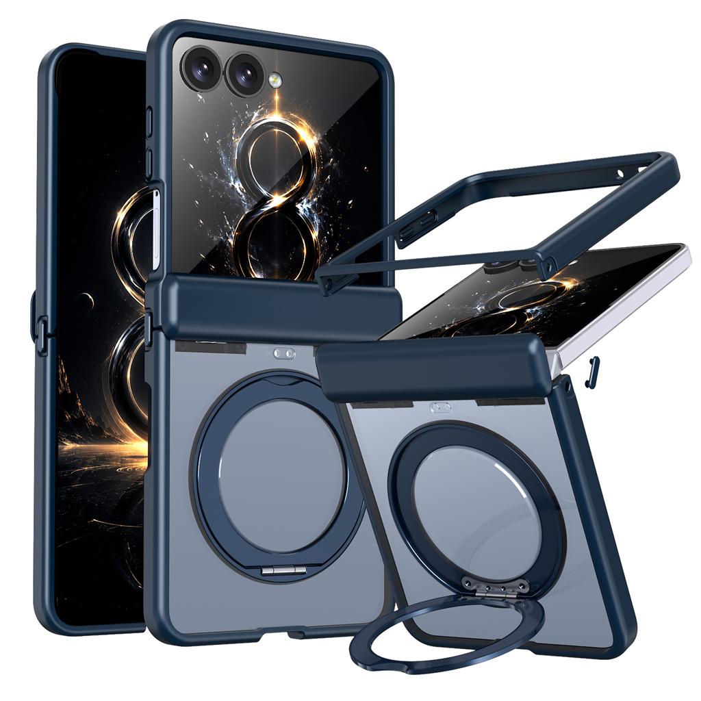 Matte Magnetic Phone Case For Samsung Z Flip 8 7 Flip8 Flip7 5G 360 Rotating Kickstand For Magsafe Hinge Full Protection Cover
