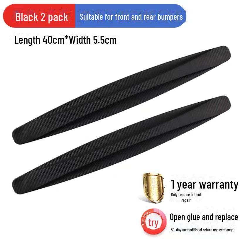 Front and Rear Bumper Carbon Fiber Anti-Scratch Protection Strips
