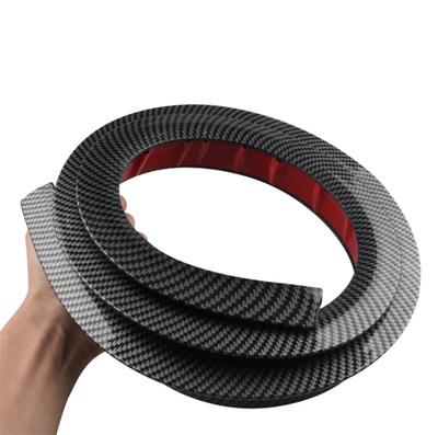 2Pcs Carbon Fiber 2.2M Car Side Skirt Protective Strip