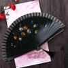 Ventaglio da Fan per Spettacoli Spagnoli, Ventaglio in Seta Double Face con Bellissimo Fiore Pieghevole per Varie Occasioni