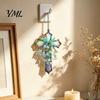Religious Flower Ornament Lily of The Valley Suncatcher, Acrylic Stained Glass Style Hanging Pendant with Metal Chain, Elegant Floral Window