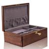 IRIVER BLANK Exquisite Black Walnut Wood Jewelry Box Organizer Noble and Elegant Storage Solution for Wedding Proposal & & Holder – Women, Girls,