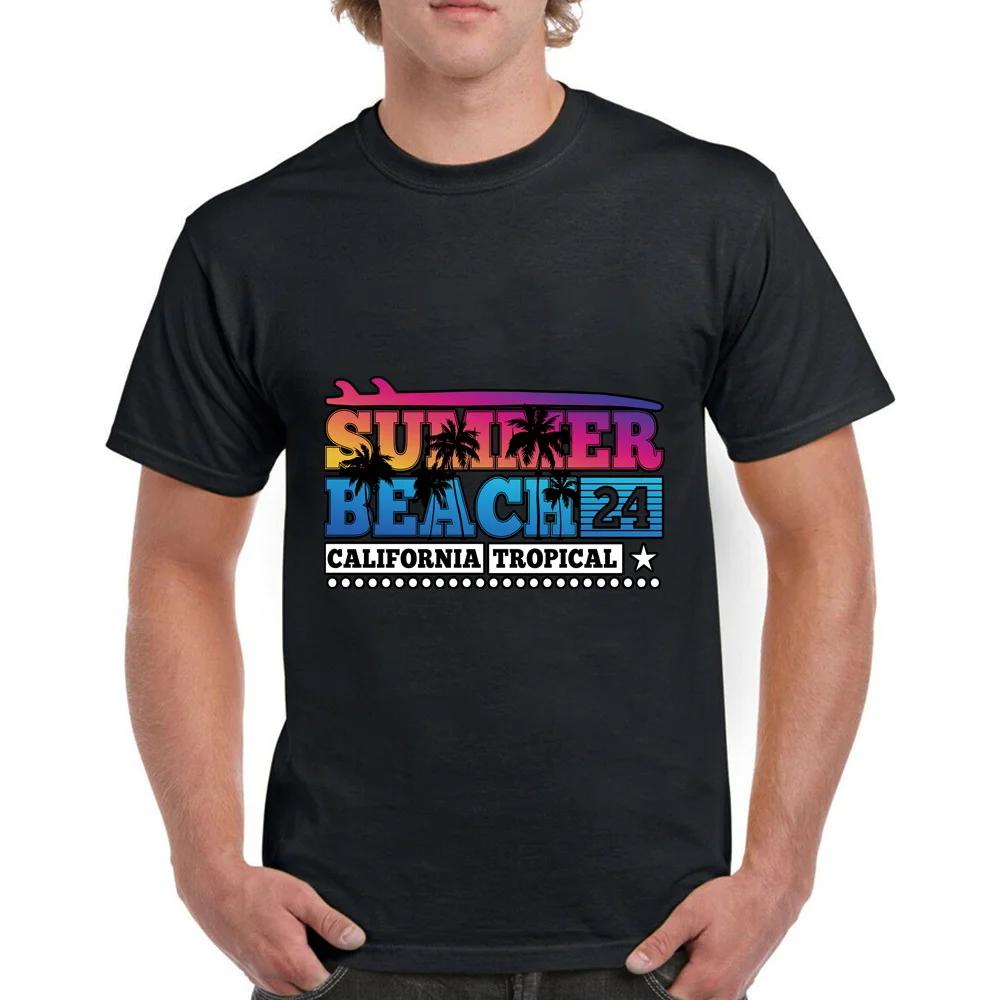 Men's T-shirt Basic Short Sleeve Top Streetwear Holiday Series Print Casual O-neck Youth Men's Commuter Comfortable Shirt
