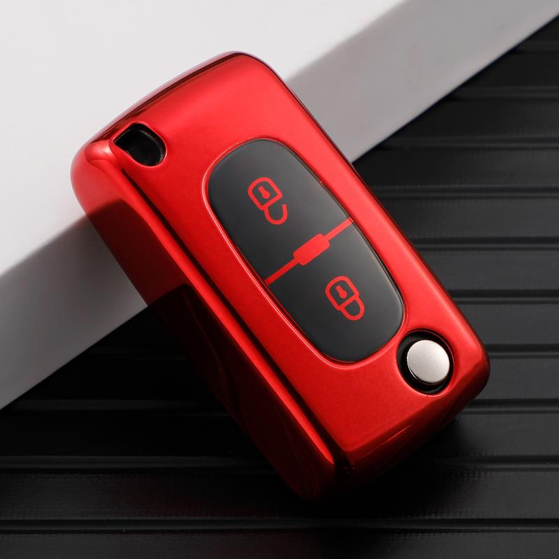 For Peugeot 107 207 307 308 407 607 206 4007 3008 5008 For Citroen C2 C3 C4 C5 C6 C8 2/3 Buttons Tpu Car Remote Key Case Cover