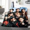 1pc Bts Youthful Energy Flannel Blanket for Super Soft Cute Comfort Blanket for Travel Bedding Couch Sofa Blanket Y72328