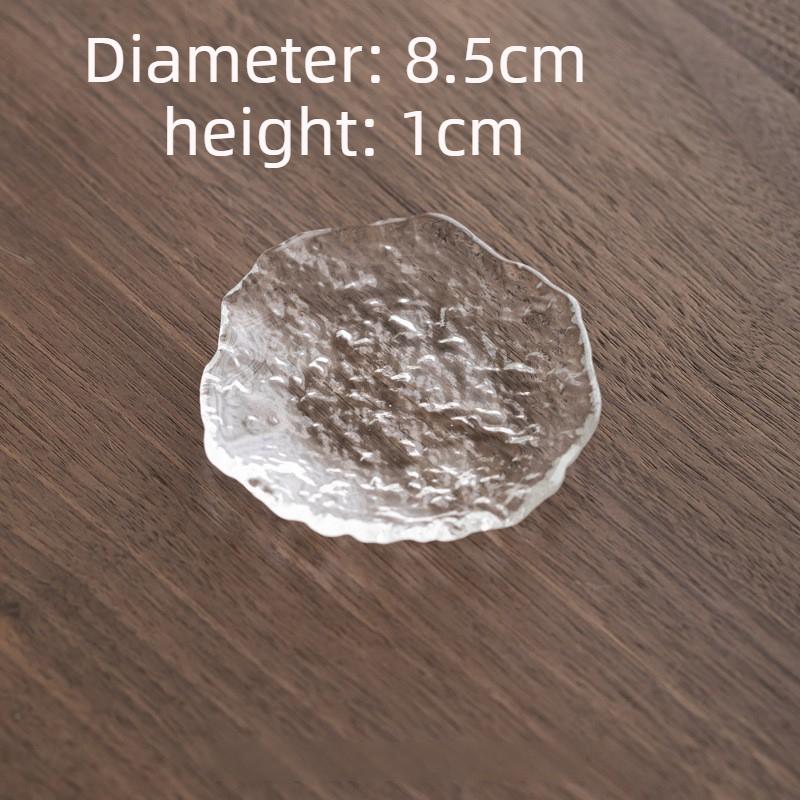 Japanischer Ästhetik Gletscher-Untersetzer Dicke Klare Glasuntersetzer für Getränke Teetassen