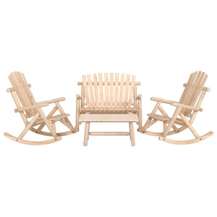 VidaXL 4-piece Garden Lounge Set Solid Spruce Wood 3185525
