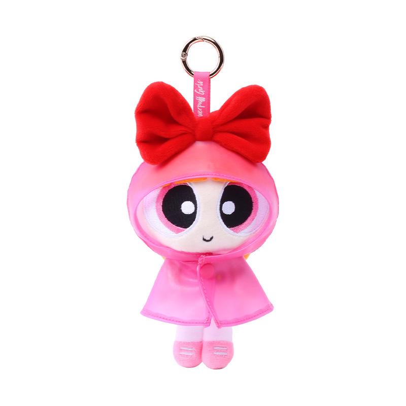 Portachiavi Peluche Powerpuff Girls - Ciondolo Carino Cartone Animato Bubbles Regalo di Compleanno