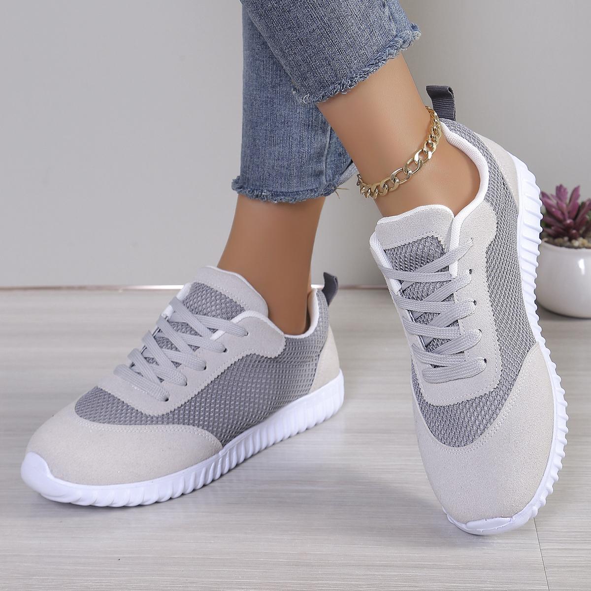 

Стильные повседневные кроссовки для бега, высокое качество, платье на платформе, спортивные удобные легкие вулканизированные лоферы, женская обувь с ремешком 38 серый