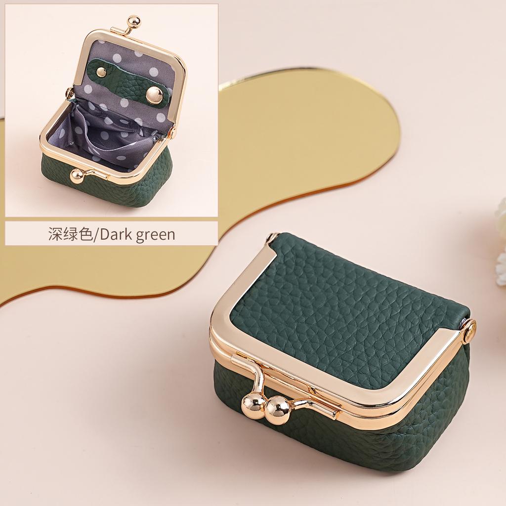 Läder Dams Diamantring Halsband Smyckespåse Mini Myntpåse Ring Örhängen Smyckeskrin Liten Hörlurs Myntpåse