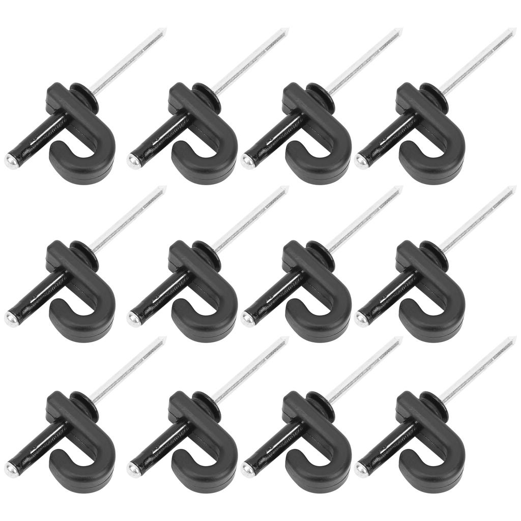Dugout Plastic J Shape Hook Tail Deck Elastic Rope Hanging Buckle Aluminium Rivet Set