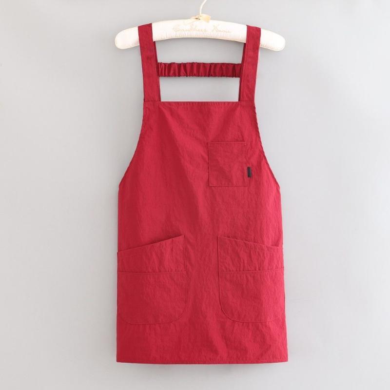 Waterproof Kitchen Apron With Multiple Pockets Straps Perfect For Home Cooking Baking Coffee Shop Work
