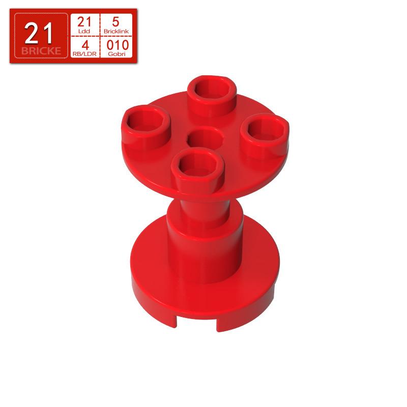BRICKE 2x2x2 Brick Pillar, Compatible with Lego, Building Blocks Educational Puzzle Toy 52 pcs ярко-красный