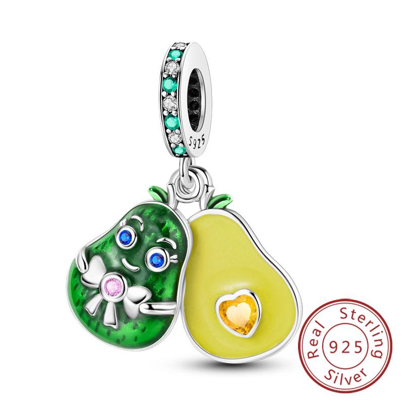 Original Charms Beads Copper Cherry Strawberry Avocado Fruit Charms Pendant For Woman Jewelry Making