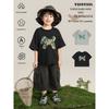 Yoyou Jungen 10A Antibakterielles Kurzarm-T-Shirt mit Cartoon-Pony-Print