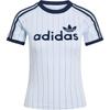 adidas T-shirt a maniche corte a righe con lettere Originals Top da donna KQ9063