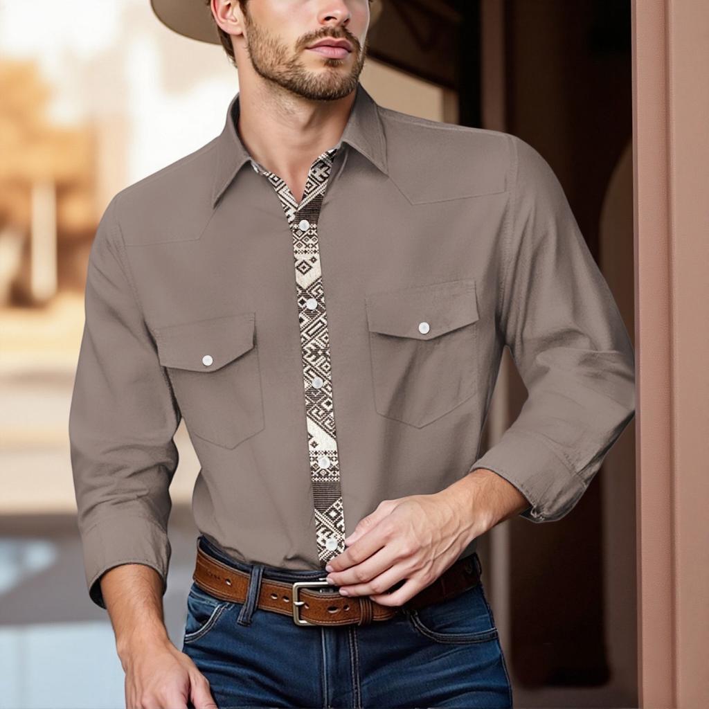 Men'S Fashionable Lapel And Shoulder Length Short Sleeved Casual Top