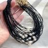 Natural Crystal Jewelry Natural Freshwater Pearls, Black Sharp Collarbone Chain Necklace