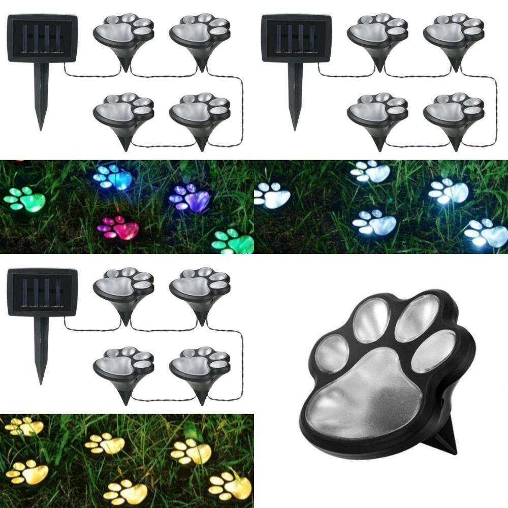 4Pcs Auto on/Off Solar Stone Lamp Energy Saving Outdoor Dog Claw Lamp LED Solar Light  Outdoor