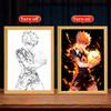 Light Painting Picture Frame Anime Figures Haikyuu!!  Shoyo Hinata Led Night Lights Bedroom Home Decorative Kids Gift Moon Lamps