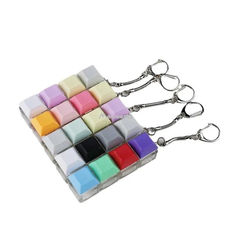 4Keys Keyboard Key Irritability Toy, Finger Pressure Relief Button, Adult Office Stress-relieving and Calming Key Chain Gift