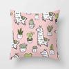Cartoon Alpaca Decorative Pillowcase Living Room Office Home Pillowcase Car Ornaments