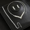 Banquet Wedding Party Elegance Temperament Set Necklace Earrings Bracelet, Bridal Ladies Necklace