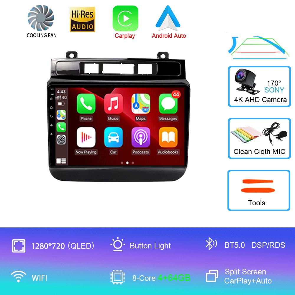 Car Radio For Volkswagen VW Touareg 2011-2018 Touch Screen Wireless Carplay Android 14 Auto Car Stereo Multimedia Player