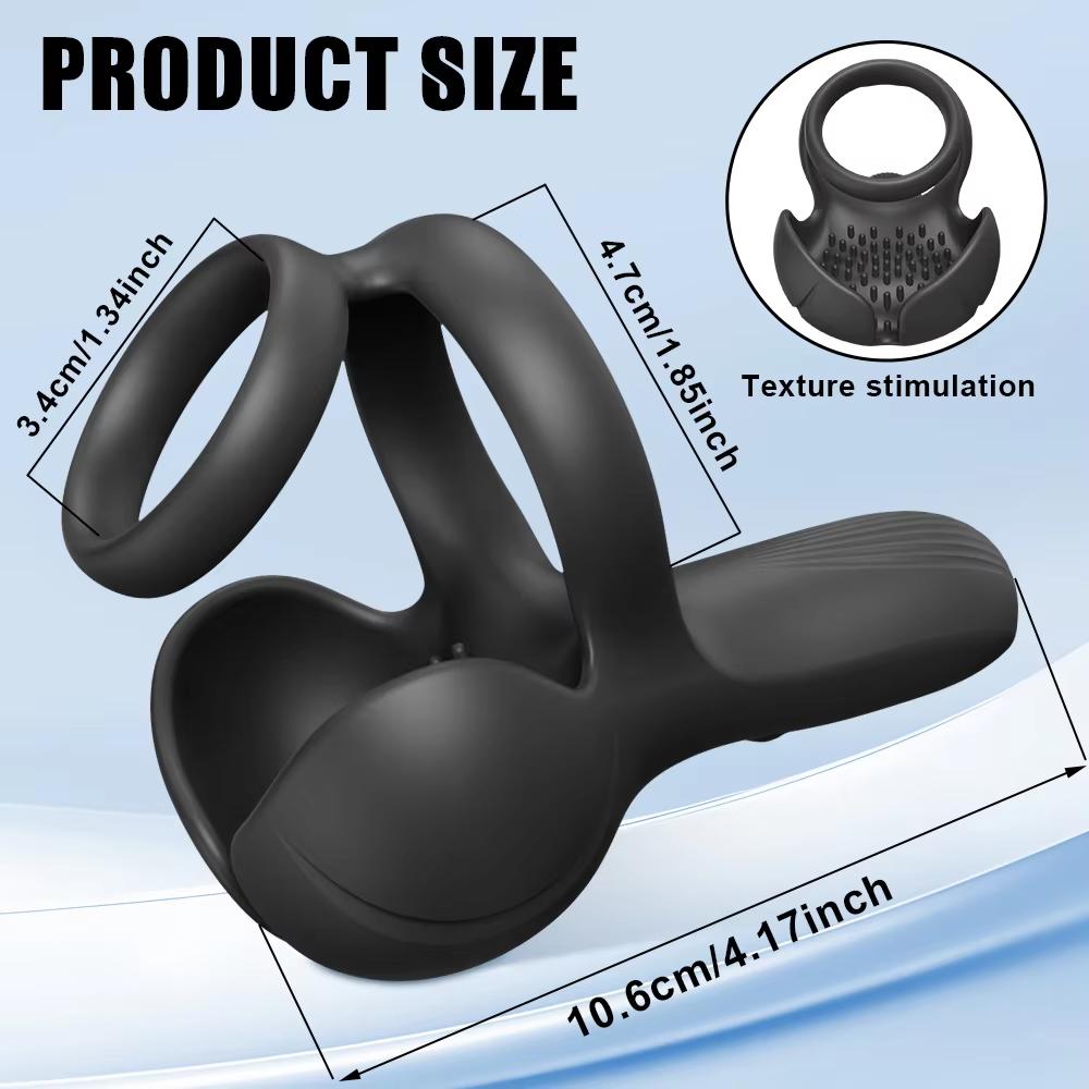 Remote Control Cock Ring for Men Penis Vibrator Male Ejaculation Delay Testicles Perineum Stimulator Massage Sex Toy for Couples
