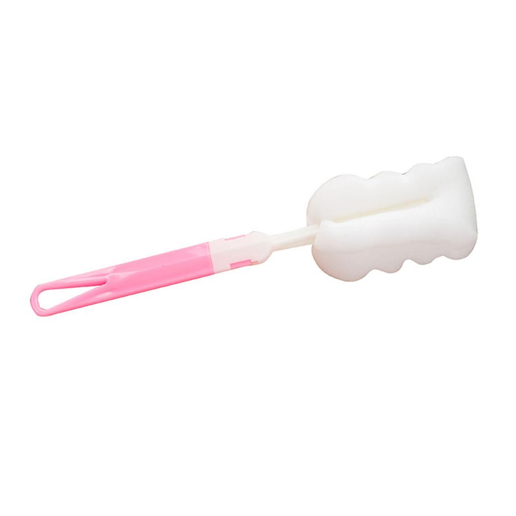 Bottle Brush Sponge Cup Brush Detachable Brush Head Long Handle Water Bottle Cleaner Brush for Baby