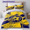 Maccabi Fan Gear Custom Name Pattern Bedding Quilt Set Quilt Cover Pillowcase Home Birthday Gift(1 * duvet cover + 2 * pillowcase, without core)