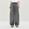 Semir Women's Relaxed Fit Textured Arc-Hem Casual Pants