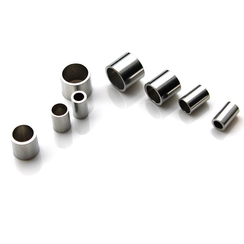 

20PCS Stainless Steel Straight Tube Spacer Beads Metal Loose Big Hole Stopper Beads for DIY Bracelet Jewelry Making Findings 5x5mm hole 4mm