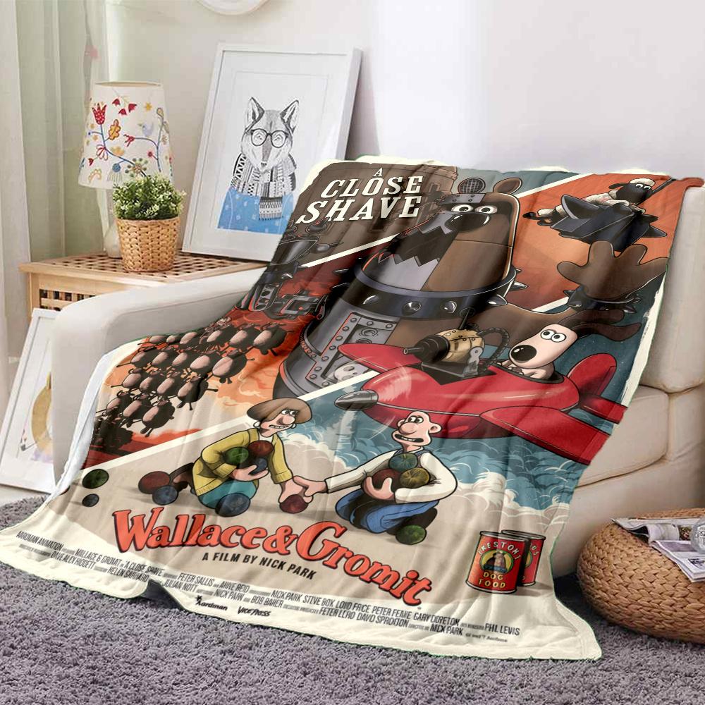 Wallace Gromit Blanket, High quality Comfortable for All Seasons, Home Decor, Warmth and Comfort