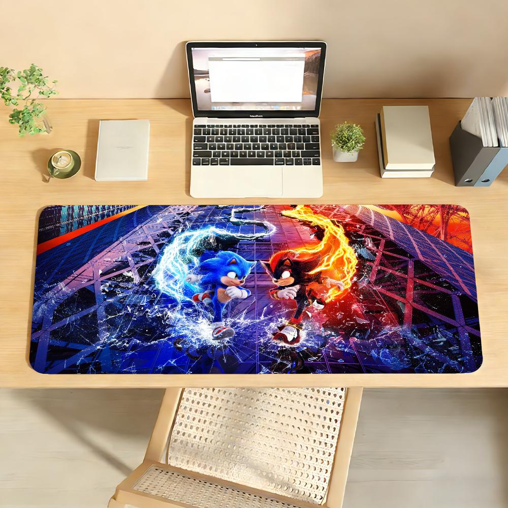 Game S-Sonic-S the H-hedgehog-S Mouse Pad Non-slip Rubber Gamer Balance Computer Mat Decoracion Deskmat Laptop Office Large