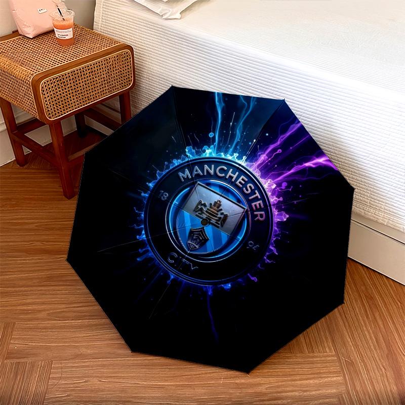 Manchester City Football Club2pattern, automatic folding umbrella, portable and foldable design, 8 ribs, a Christmas or birthday gift.