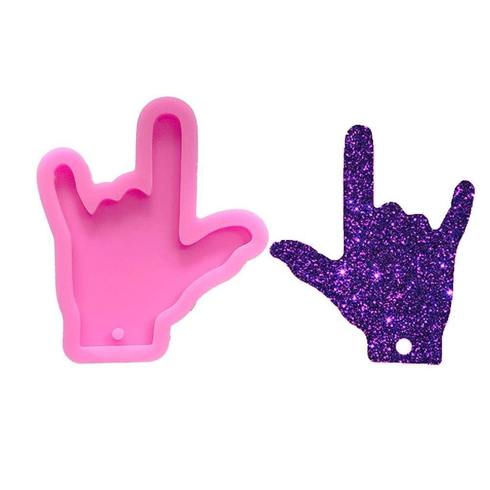 2pcs Easy Cleaning Fondant Molds Soft Elastic Baking Mold Shiny Silicone Mold Pendant Decorations