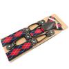 Stylish Classical Suspenders Adjustable Suspenders Elastic Chain Button End Dark Elastic Belt for Wedding Business Wear