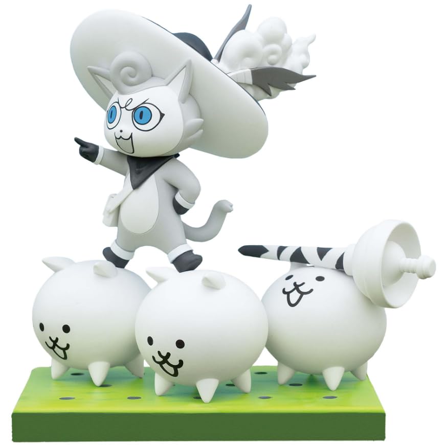 Young Hero Figure The Battle Cats Nyanko Army Deployment Figure Super Extreme Cat Festival 3 7cm D Artagnan - - - Vol. - Size белый